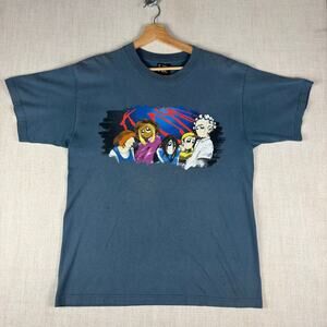 Vintage Korn Cartoon Anime 1999 Nu Metal Grunge Band Large Shirt